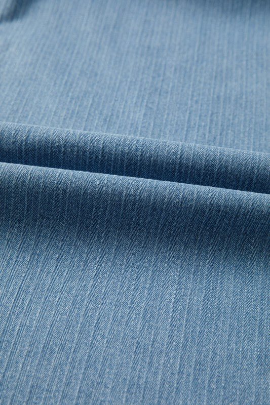 Plus Size Denim Textured Patch Pocket Jeans - Blu Lotus Boutique