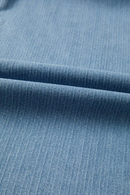 Plus Size Denim Textured Patch Pocket Jeans - Blu Lotus Boutique