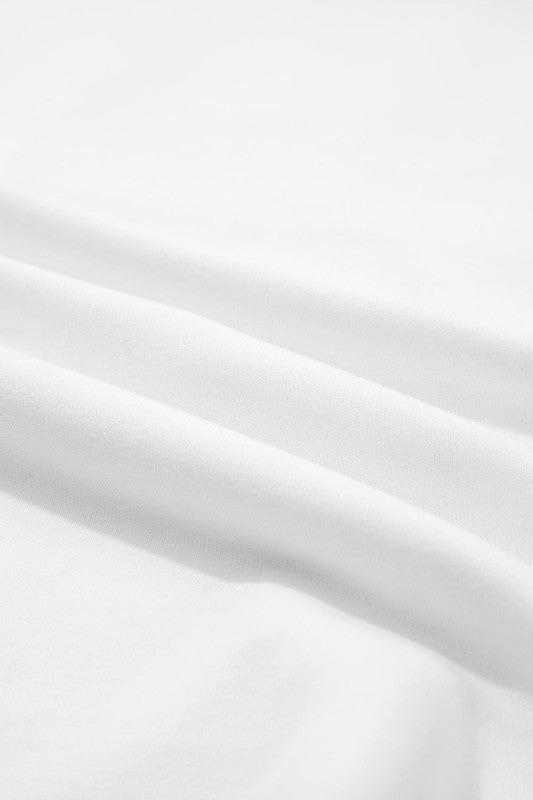 Plus Size Solid Raw Seam Top and Drawstring Pants - Blu Lotus Boutique