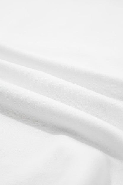 Plus Size Solid Raw Seam Top and Drawstring Pants - Blu Lotus Boutique