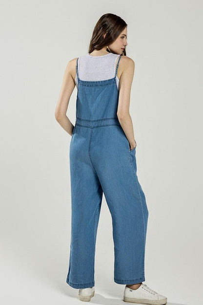 Pocket Adjustable Straps Overall Jumpsuit - Blu Lotus Boutique