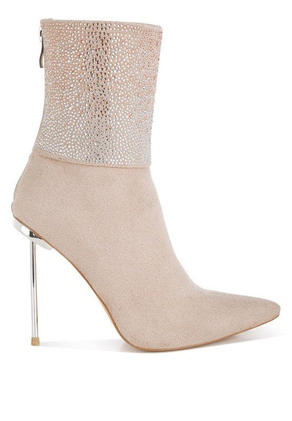 Podstar Rhinestones Embellished Foldover Boots - Blu Lotus Boutique