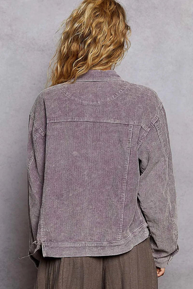 POL Button Down Corduroy Trucker Jacket - Blu Lotus Boutique