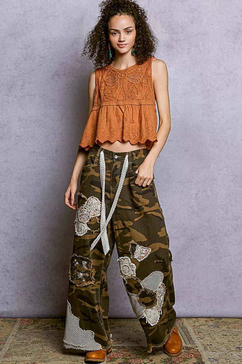 POL Crochet Cropped Tank with Scalloped Hem - Blu Lotus Boutique