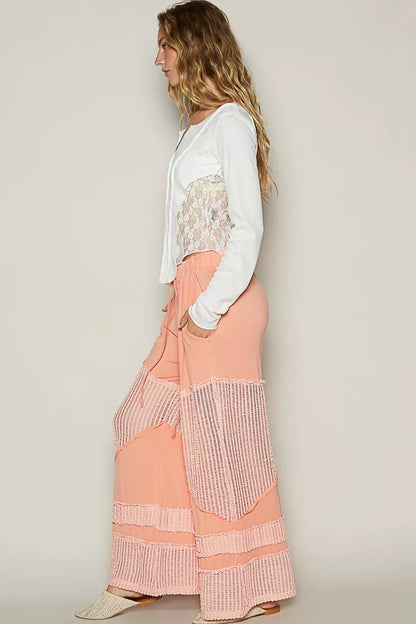 POL Drawstring Elastic Waistband Wide - Leg Pants - Blu Lotus Boutique