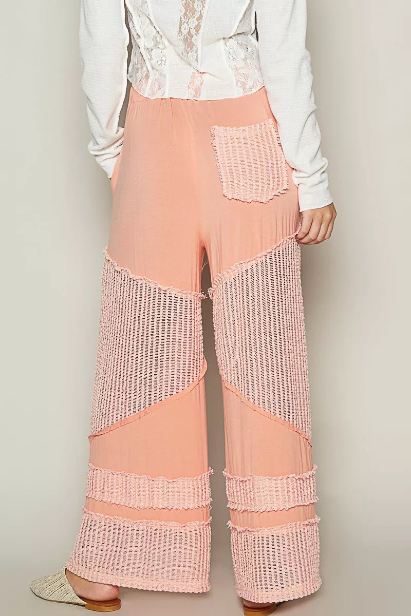 POL Drawstring Elastic Waistband Wide - Leg Pants - Blu Lotus Boutique