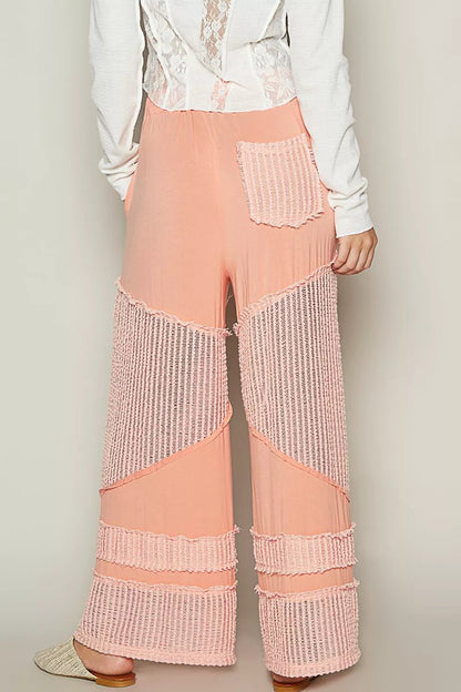 POL Drawstring Elastic Waistband Wide - Leg Pants - Blu Lotus Boutique