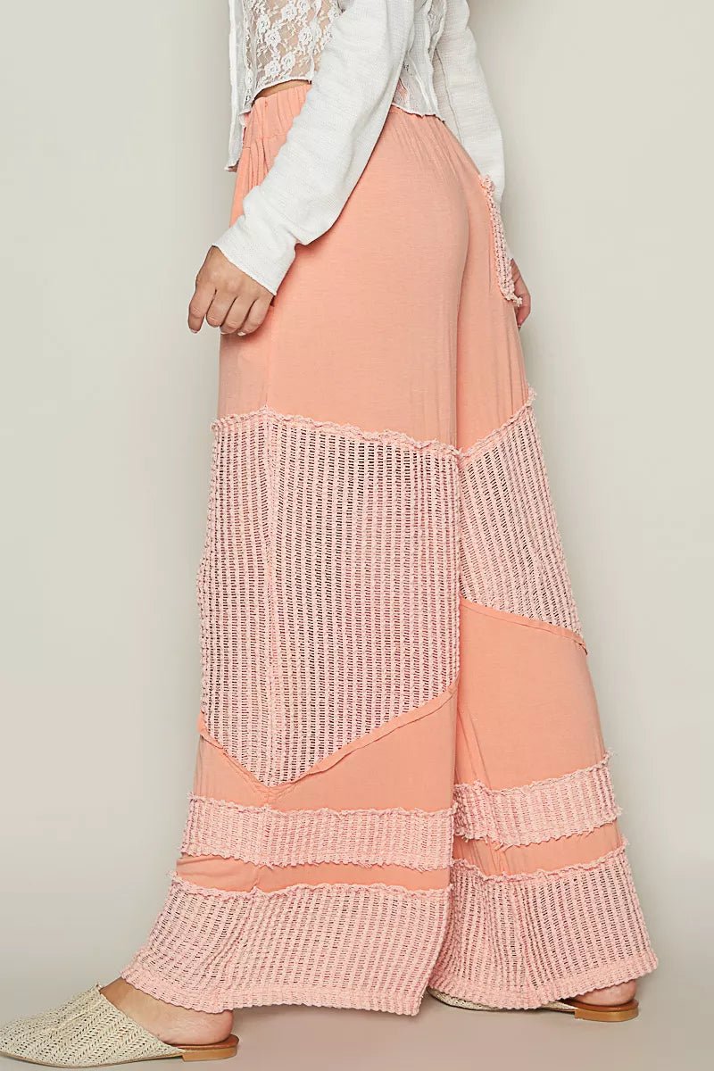 POL Drawstring Elastic Waistband Wide - Leg Pants - Blu Lotus Boutique