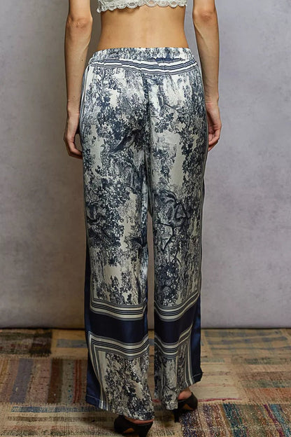 POL Floral Printed Woven Wide Leg Drawstring Pants - Blu Lotus Boutique