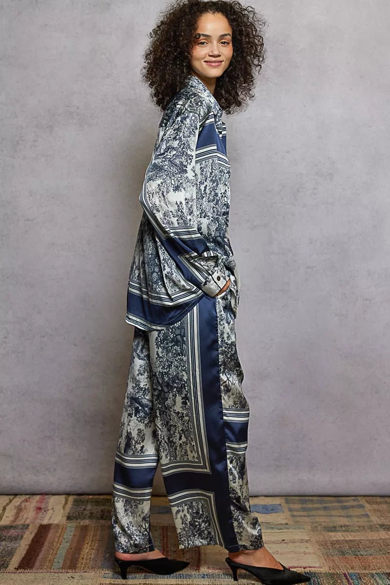 POL Floral Printed Woven Wide Leg Drawstring Pants - Blu Lotus Boutique