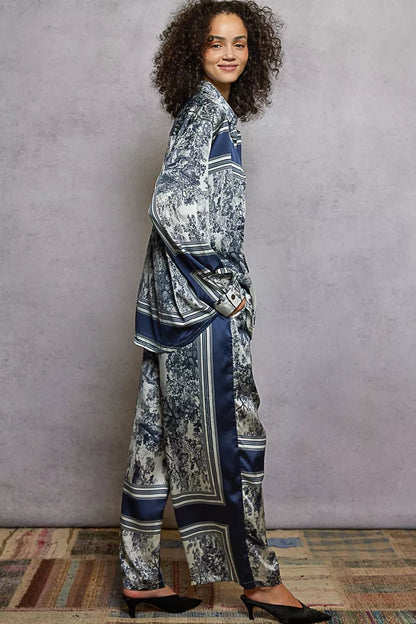 POL Floral Printed Woven Wide Leg Drawstring Pants - Blu Lotus Boutique