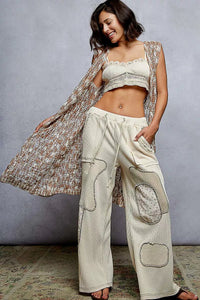 POL Metal Button Down Crochet Sleeveless Longline Cardigan - Blu Lotus Boutique