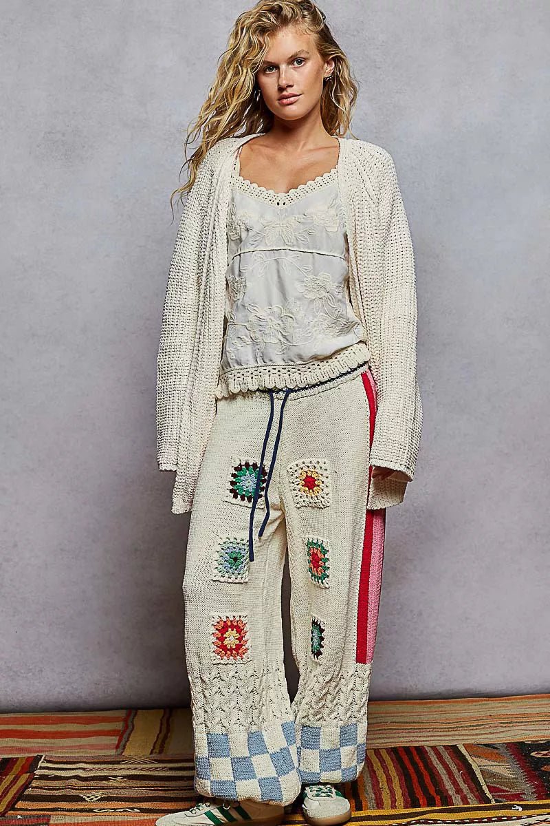 POL Open Front Knit Cardigan with Front Pocket - Blu Lotus Boutique