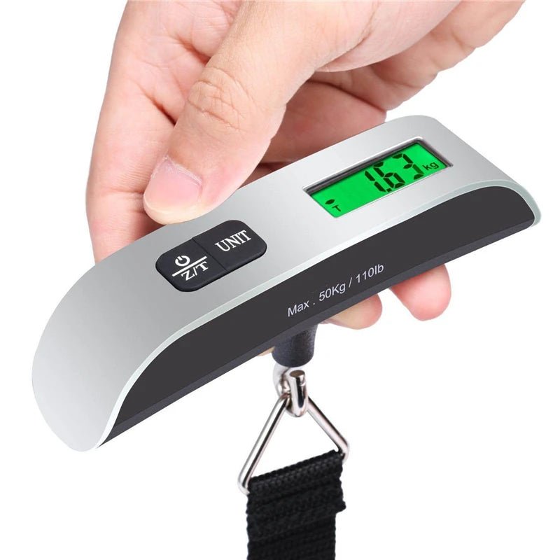 Portable Scale Digital LCD Display 110lb/50kg Electronic Luggage Hanging Suitcase Travel Weighs Baggage Bag Weight Balance Tools - Blu Lotus Boutique