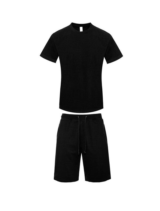 Premium Heavy Weight Single Jersey Short Set - Blu Lotus Boutique