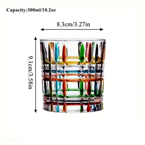 Artistic HandPainted Tumblers Vibrant Glassware Set