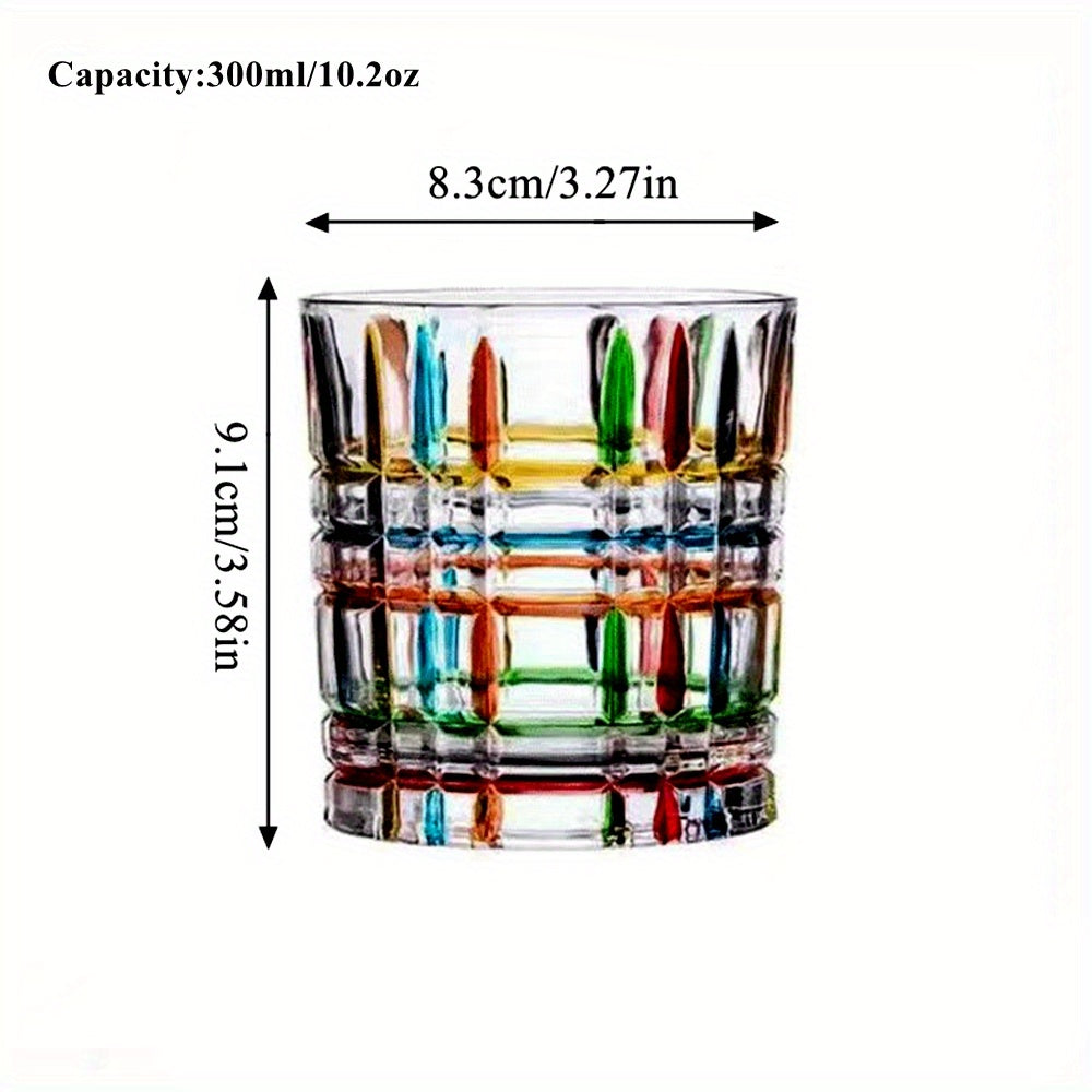 Artistic HandPainted Tumblers Vibrant Glassware Set