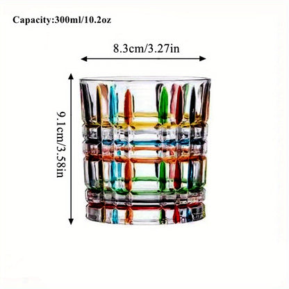 Artistic HandPainted Tumblers Vibrant Glassware Set