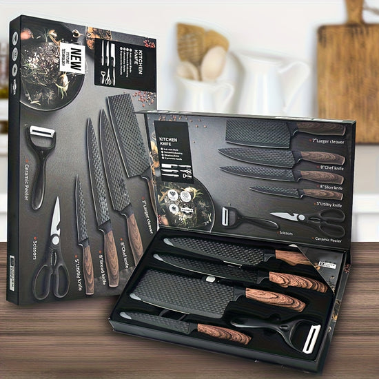 Pro 67pc Chef Knife  Utensil Set Sharp Nonstick Wood