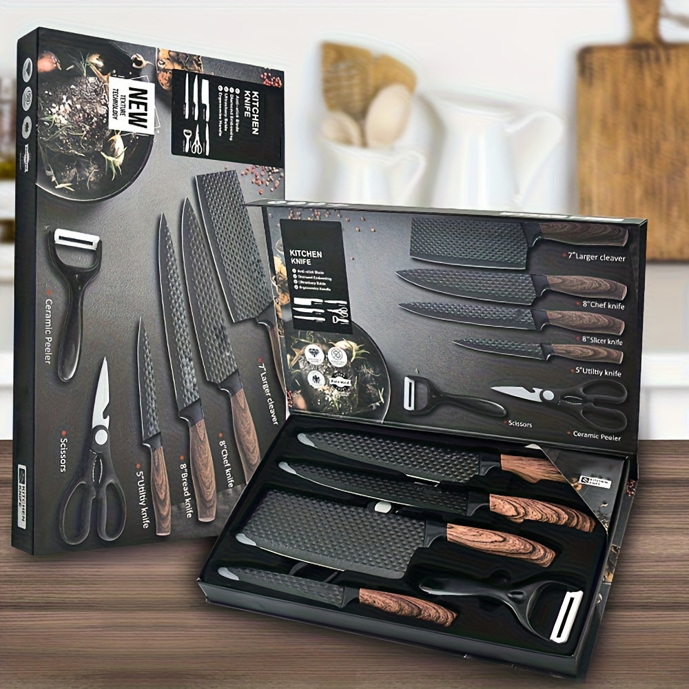 Pro 67pc Chef Knife  Utensil Set Sharp Nonstick Wood