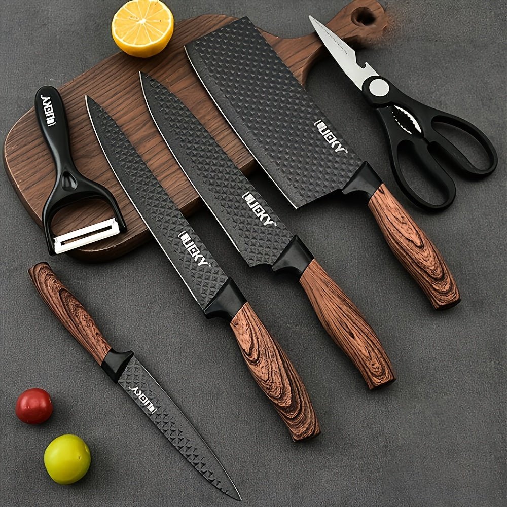 Pro 67pc Chef Knife Utensil Set Sharp Nonstick Wood - Blu Lotus Boutique