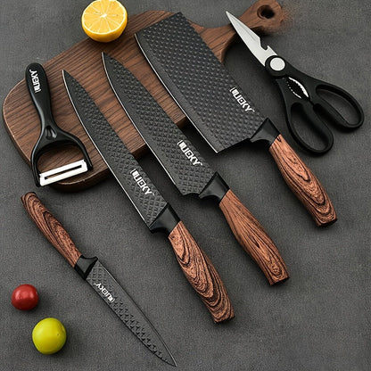 Pro 67pc Chef Knife Utensil Set Sharp Nonstick Wood - Blu Lotus Boutique