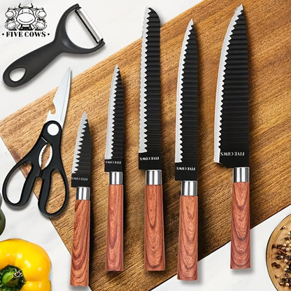 Pro 67pc Chef Knife Utensil Set Sharp Nonstick Wood - Blu Lotus Boutique