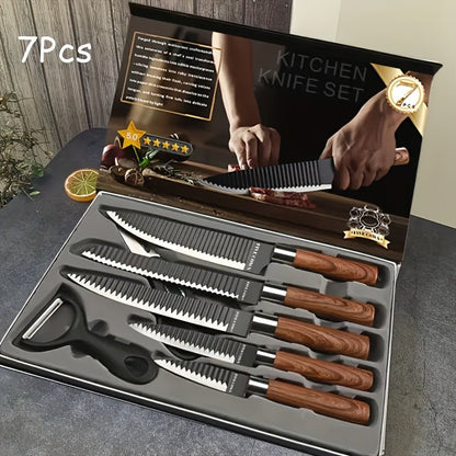 Pro 67pc Chef Knife Utensil Set Sharp Nonstick Wood - Blu Lotus Boutique