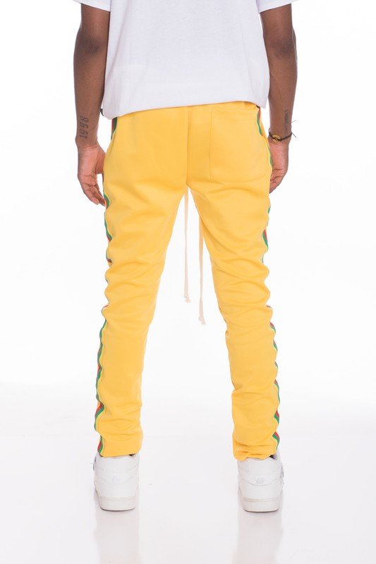 RASTA TAPED TRACK PANTS - Blu Lotus Boutique