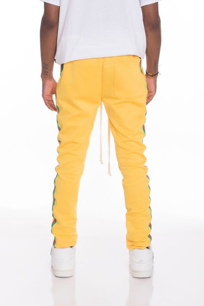 RASTA TAPED TRACK PANTS - Blu Lotus Boutique