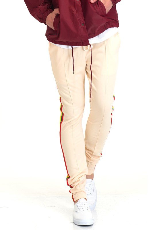 RASTA TAPED TRACK PANTS - Blu Lotus Boutique