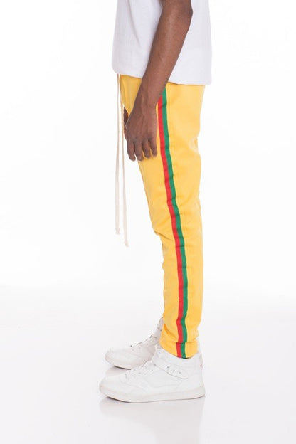 RASTA TAPED TRACK PANTS - Blu Lotus Boutique