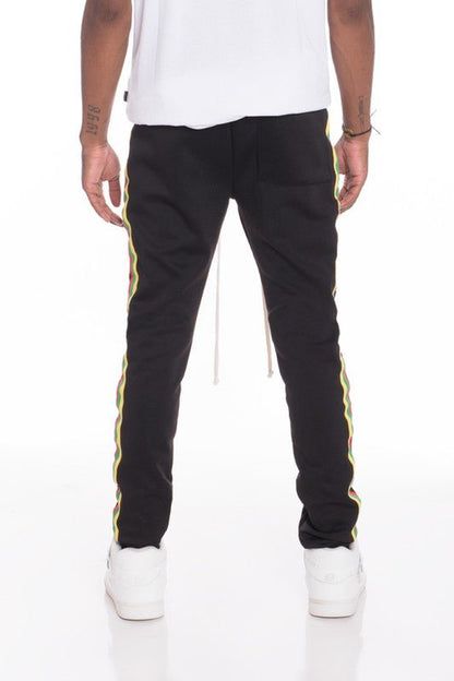 RASTA TAPED TRACK PANTS - Blu Lotus Boutique