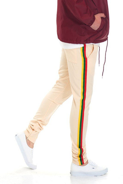RASTA TAPED TRACK PANTS - Blu Lotus Boutique