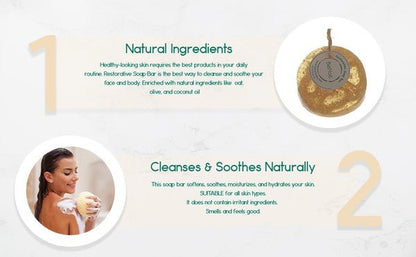 Restorative Soap Bar. Oat, Honey, and Olive Oil. - Blu Lotus Boutique