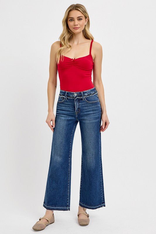 RISEN Full Size Tummy Control Bootcut Jeans Plus Size - Blu Lotus Boutique