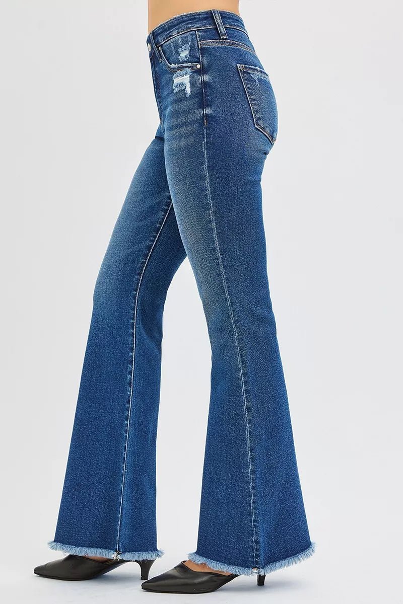 RISEN High Rise Flare Jeans - Blu Lotus Boutique