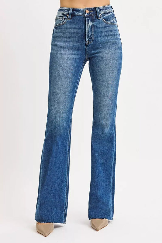 RISEN High Rise Flare Jeans - Blu Lotus Boutique