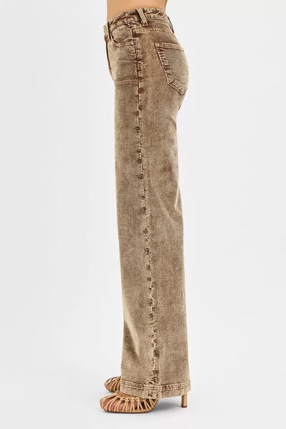 RISEN High Rise Wide Leg Corduroy Jeans - Blu Lotus Boutique
