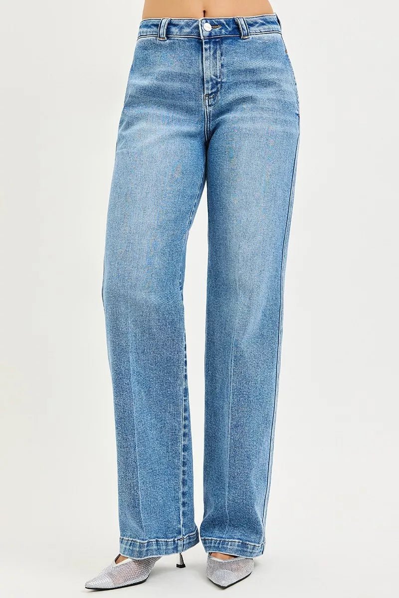 RISEN Slouchy Straight Jeans - Blu Lotus Boutique