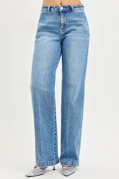 RISEN Slouchy Straight Jeans - Blu Lotus Boutique