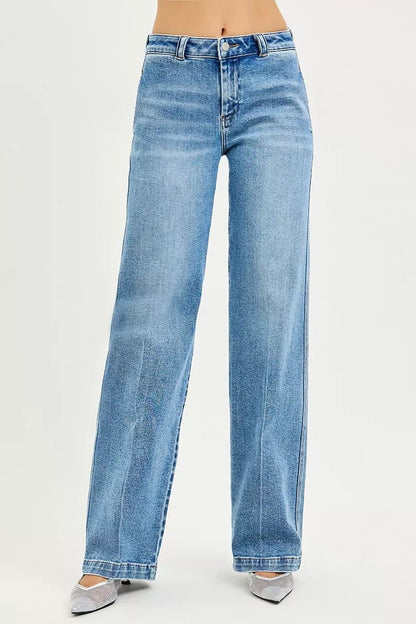 RISEN Slouchy Straight Jeans - Blu Lotus Boutique