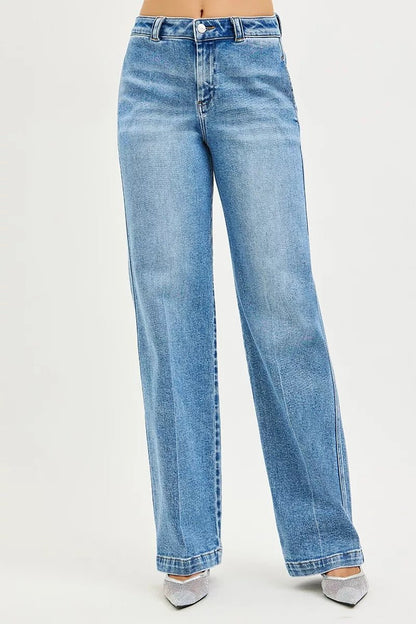 RISEN Slouchy Straight Jeans - Blu Lotus Boutique