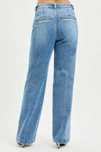 RISEN Slouchy Straight Jeans - Blu Lotus Boutique