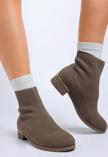 Rosamund Knitted Sock Boots - Blu Lotus Boutique