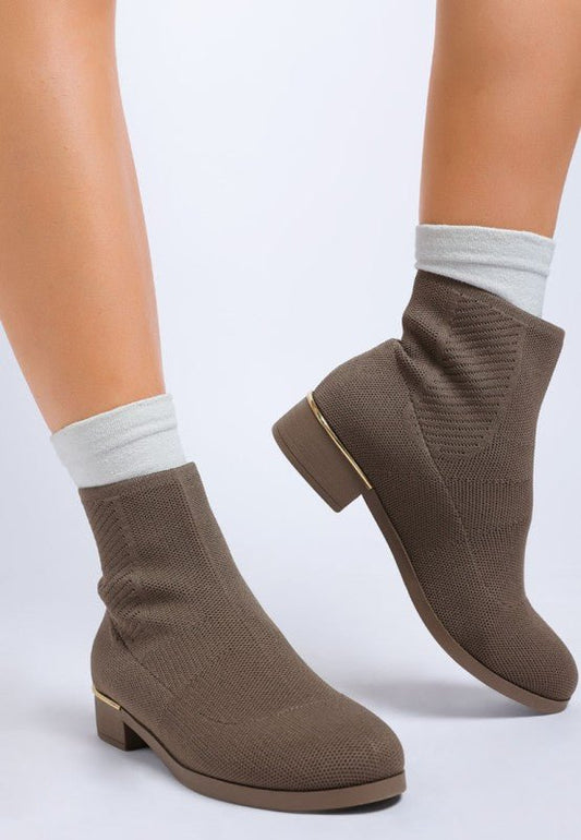 Rosamund Knitted Sock Boots - Blu Lotus Boutique