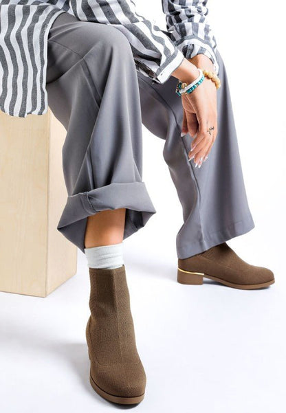 Rosamund Knitted Sock Boots - Blu Lotus Boutique