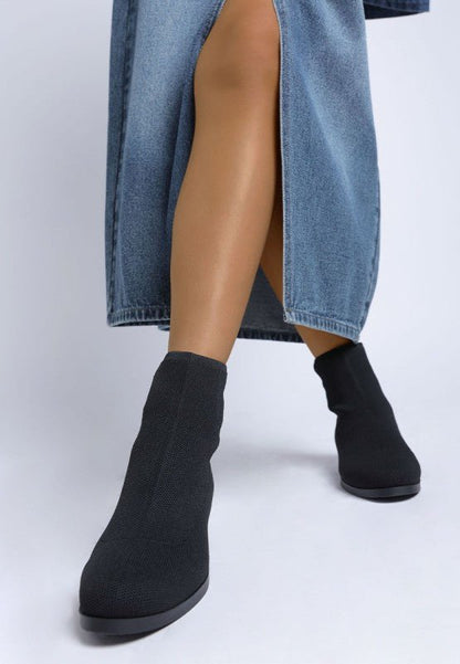 Rosamund Knitted Sock Boots - Blu Lotus Boutique
