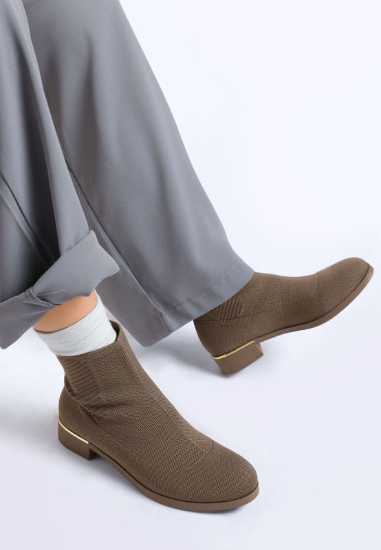 Rosamund Knitted Sock Boots - Blu Lotus Boutique