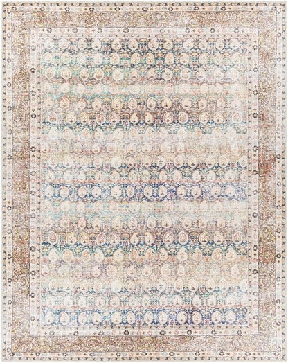 Rust Maligaya Distressed Washable Area Rug - Blu Lotus Boutique